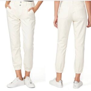 NWT PAIGE pleated Mayslie double button Quartz Sand